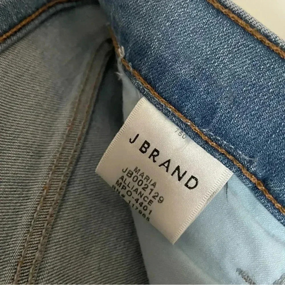 J Brand | Maria High-Rise Skinny Jeans with Snake-Print Panels - Picture 7 of 13